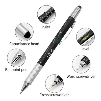 6 in1 Multifunction Tool Pen with Stylus