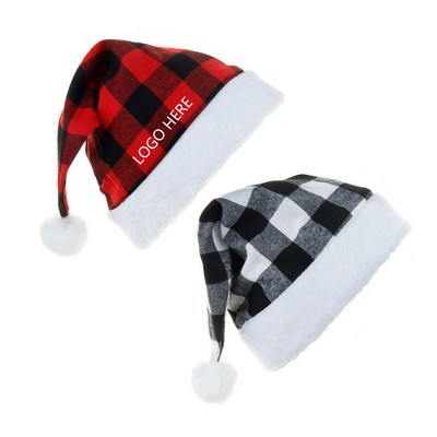 Plaid Santa Hat