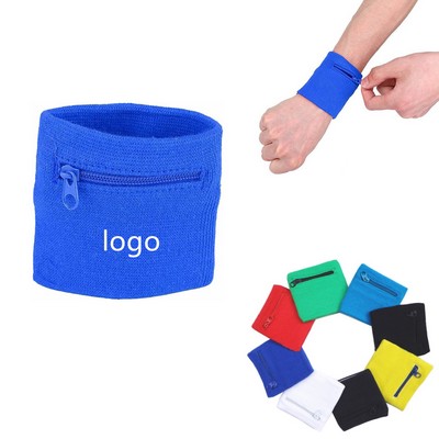 Wristband With Zippered Wallet