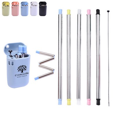 Stainless Steel Straw Drinking Straws with Brush & Case