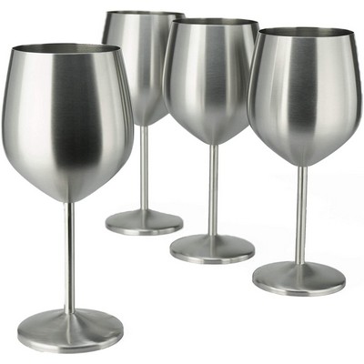 17 oz Stainless Steel Stemmed Wine Glass