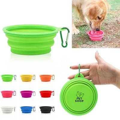 Collapsible Pet Bowl With Carabiners