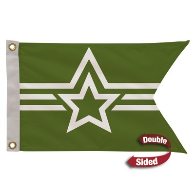 12" x 18' Polyester Guidon Flag Double-Sided