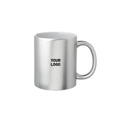 Metallic Stoneware Mug, 11 oz.