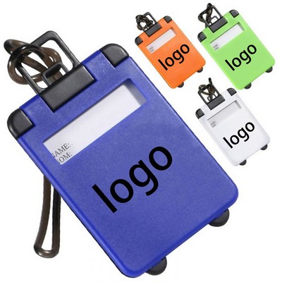 Custom Printed Suitcase Shaped Travel Tote Luggage Tags