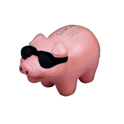 Pig Stress Reliever w/Black Sunglasses