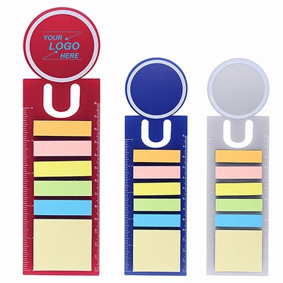 Multifunctional Sticky Note Bookmark with Ruler