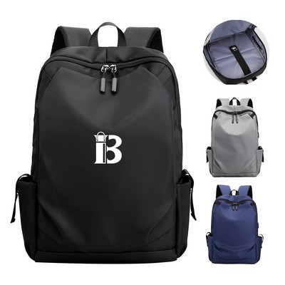 Nylon Computer Backpack With USB Charging Port