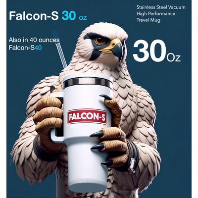 Falcon 30 Ounce Stainless Steel Vacuum Travel Mug