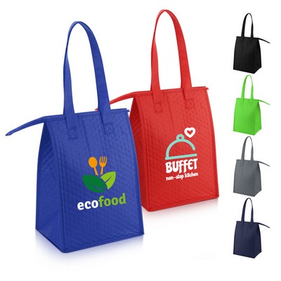 Econo Non-Woven Lunch Cooler Tote Bag (9" X 13")