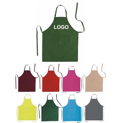 Cotton Kitchen Apron With An Adjustable Neck