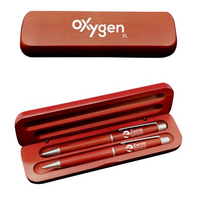 Premade Wooden Pen Set - Wooden Box with Pen & Lead Pencil