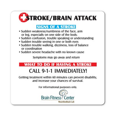 Health & Safety Laminated Stroke/ Brain Attack Magnet