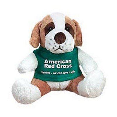 Quincy Saint Bernard Dog Stuffed Animal w/Shirt (5")