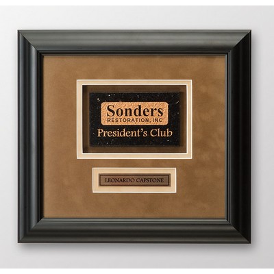 WHIM: Creatively Framed Stone Wall Award w/Black Wood Frame