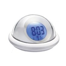 Globe Digital Clock/White