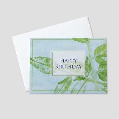 Birthday Leaf Birthday Greeting Card