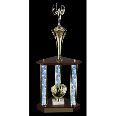 28" 2-Tier 3 Column Sport Trophy