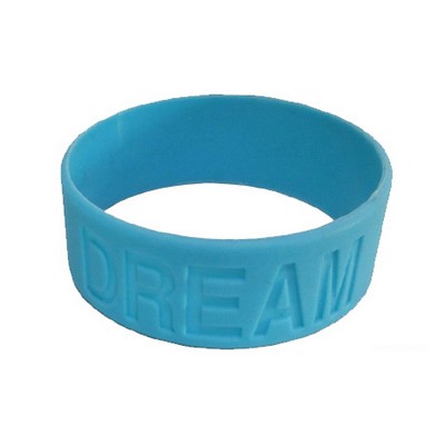 1" Debossed Custom Silicone Wristband - 5 Day Delivery