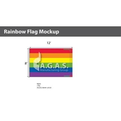 Rainbow Deluxe Flag 8'X12'