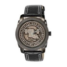 ABelle Promotional Time Maverick Medallion Black Men's Watch w/ Leather Strap