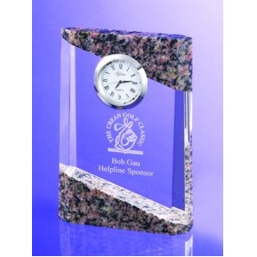 Crystal Clock w/Granite