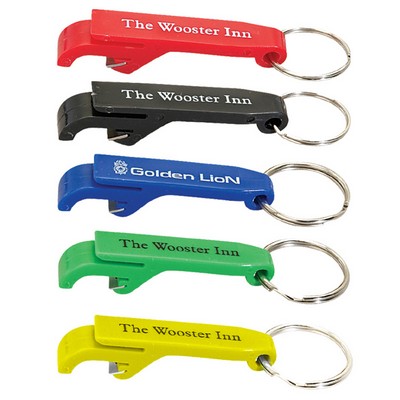 Plastic Bottle Opener with Key Ring