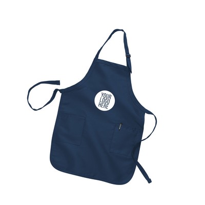 Q-Tees of California® Full-Length Apron w/2 Patch Pockets