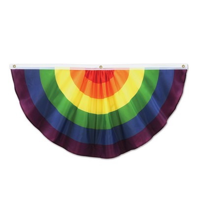 Rainbow Fabric Bunting, 4'