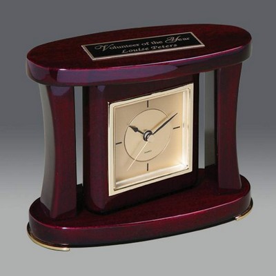 Swivel Clock - Rosewood Piano Finish 6¼" W