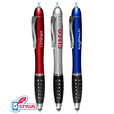 Union Printed, - Brilliant - 3-in1 LED Flashlight Stylus Pen