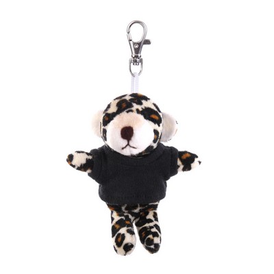 Soft Plush Leopard Keychain With Tee