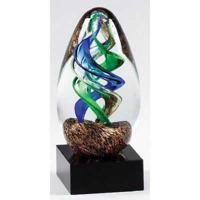 Electric Colors Art Glass Award 6.5"H