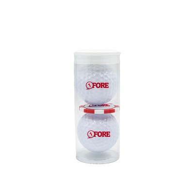 Callaway 2 Ball Domed Poker Chip Tube