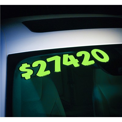 Chartreuse Green Die Cut Number Decals (Set of 12)