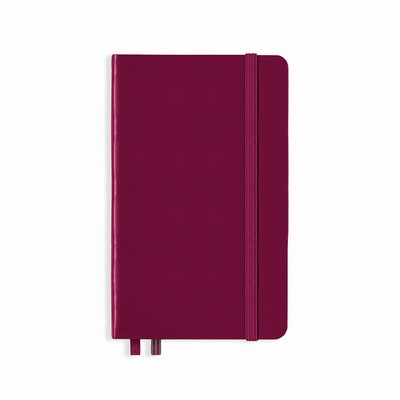 A6 Pocket Hardcover Notebook - Port Red, Plain