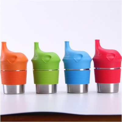 8OZ Stainless steel non-spill sippy cups for toddlers and kids