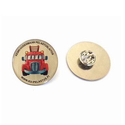 Round Shape Epoxy Badge Button Pin