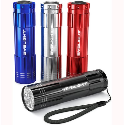 9 LED Aluminum Flashlight w/ Lanyard