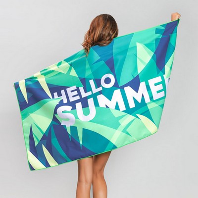 Rectangular Microfiber Terry Beach Towel