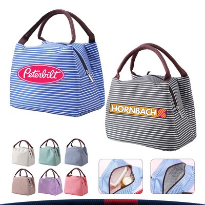 Stripe Cooler Tote Bag