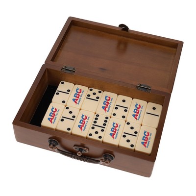 Double 6 Dominoes in Wood Box