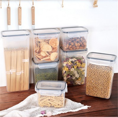 Plastic 14pcs Sealed Airtight Square Food Storage Container Set