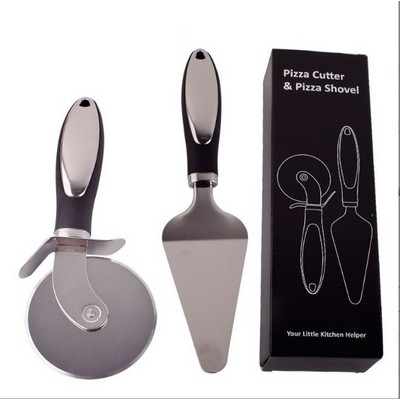 Economy Stainless Steel Pizza Cutter & Pizza Shovel