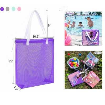 16.5 x 4.3 x 24 Inches Cute Mesh Tote Plool Bag