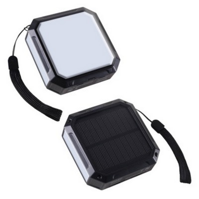 Solar Power Bank w/Flashlight