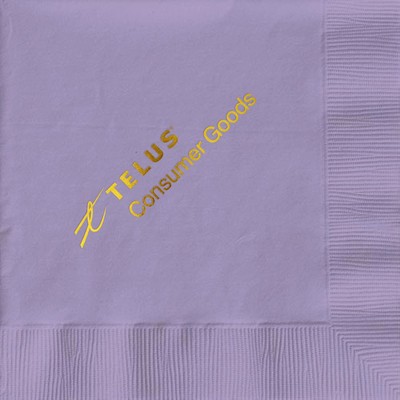 Lavender Cocktail 3-Ply Beverage Napkins - Custom Foil Print