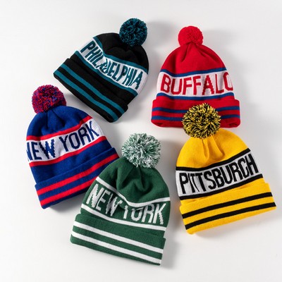 Acrylic Beanie Custom Winter Knit Cap