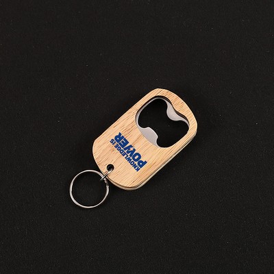 Wood Bottle Opener Keychain