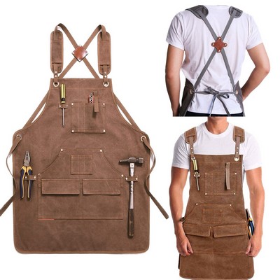 Woodworking Apron Waxed Canvas Heavy Duty MOQ 5PCS